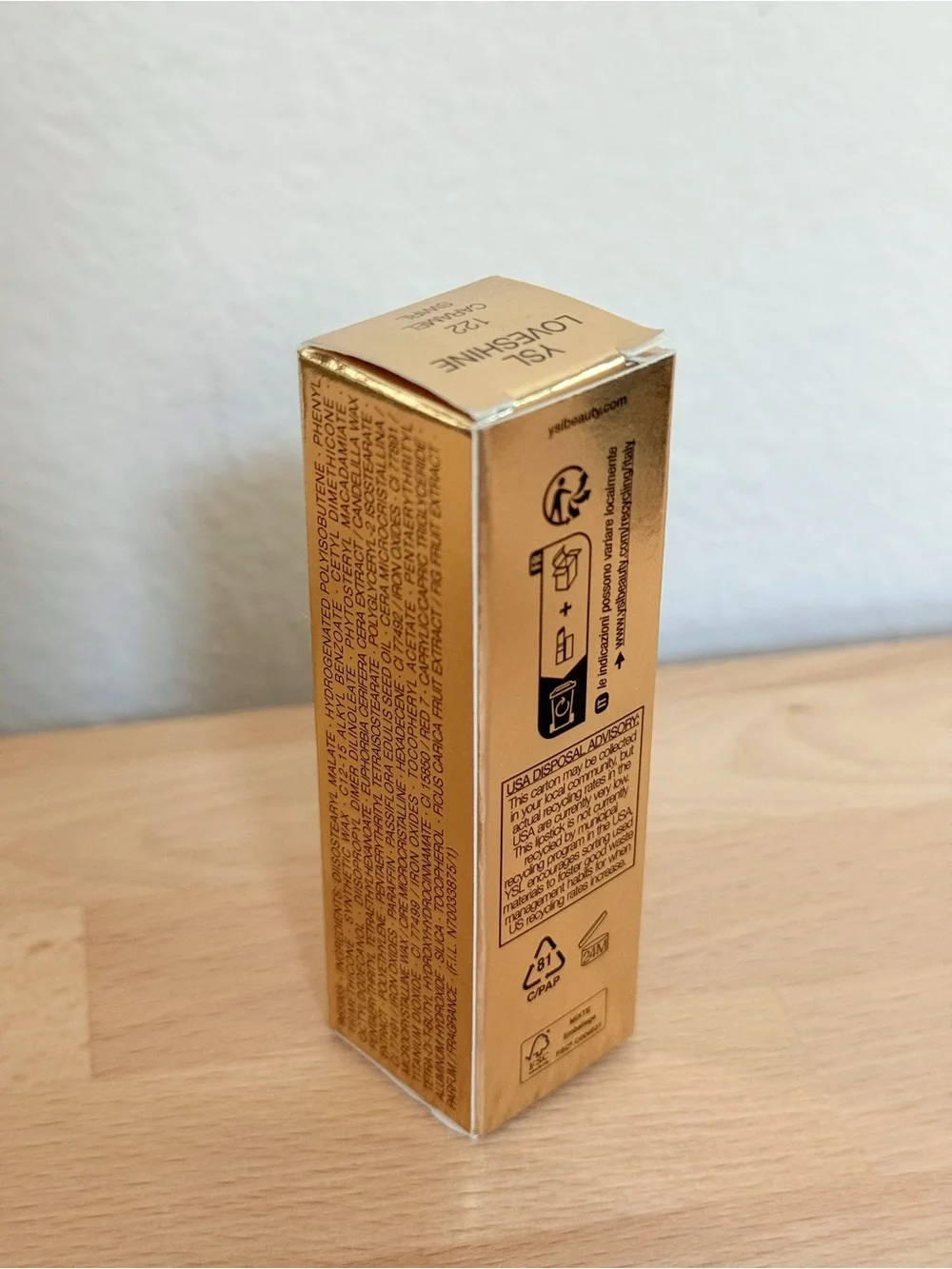 Yves Saint Laurent YSL LoveShine Lipstick 122 Caramel Swirl